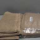 MIULEE Set of 2 Waffle Bathroom Rugs, Boho Bath Rugs Non Slip Washable, Super Absorbent Bath Mats, Ultra Soft Rubber Backed Shower Mats for Bathroom Floor, Tub and Shower, Brown, 24x36 Inch