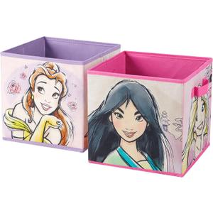 Disney Princess Collapsible Storage Cubes, Set of 2, 10"x10"