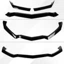 Front Bumper Lip Splitter Compatible with 2020-2026 Corvette C8 Stingray Z51, Gloss Black Air Dam Spoiler Lower Chin 3Pcs Fits, Protection Body,OEM #84869770
