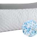 WhatsBedding Memory Foam Body Pillow with Removable Pillowcase-Fluffy Body Pillows for Adults -Large Long Bed Pillows for Sleeping - 20x54 inch, White