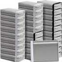 Riakrum 30 Pack Clear Zippered Storage Bags, 15x11x4 inches, Vinyl Plastic Sweater Sheet Organizers Storage Bags, PVC, for Clothes, Sheet, Blankets, Fabrics Organizers (Black & White)