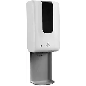 Automatic Hand Sanitizer/Soap Dispenser Touchless Electronic Motion Sensor Release for Gel & Liquid Solutions + Anti-Drip Catcher Tray & Large Capacity Refillable Tank of 1200ML/40OZ 16x13.3x30 CM Black