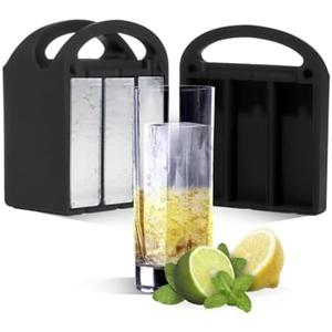 LEMONSODA Collins Ice Cubic Mold Maker - 6 Spears - 100% Clear - For Highball, Collins, Drinking Glasses - Gift Box | Easy-Made Cubic | Food-Grade Premium Silicone | Dishwasher-Safe