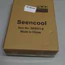 Seencool 8.5x11 Acrylic Sign Holder Vertical Double-sided Tabletop Sign Holder with Black Base, Plastic Picture Frame Paper Holder, Clear Menu Display Stand for Office Restaurant Store Home 4 pack