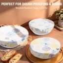 Reusable Bowl Covers for Bread Proofing 100% Organic Cotton Food Storage Covers, Breathable & Washable Dough Covers, Eco-Friendly Alternative to Plastic & Beeswax Wraps