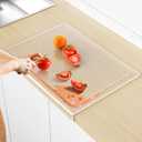 Acrylic Cutting Board with Juice Groove, Non Slip Clear Cutting Board with Counter Lip, 17.5x13.5 Inch Cutting Boards for Kitchen Countertop, Dough Mat, Kitchen Gadgets 2024, Gifts for Women