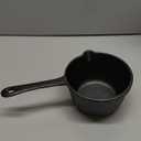 Cedilis 1 Quart/ 32 Ounce Cast Iron Basting Pot with Handle, Heavy Duty Construction Sauce Pot for Grilling and Oven, Black