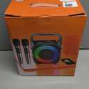 Karaoke Machine, Portable Bluetooth Speaker with 2 Wireless Microphones for Adults & Kids with Lights, Karaoke Microphone with PA System Supports USB/TF/REC/FM/AUX for Home Party Home System Packages