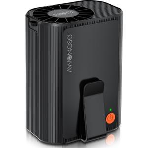 Awonoso AI Portable Personal Waist Neck Rechargeable Fan, 3-Speed ​​10000RPM Brushless Motor Desktop Fan Hands-Free Neck Hanging Fans, 20-Hour Runtime, Wearable Portable Fans (Orange)