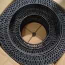 25.68" Large Rattan Chandelier Light Fixture 6-Light Hand-Woven Boho Bamboo Black Chandeliers 5-Tier Vintage Farmhouse Coastal Rattan Chandelier for Living Room,Dining Room,Bedroom Entryway