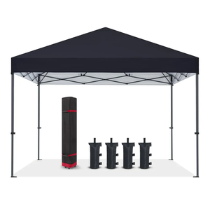 COOSHADE Durable Easy Pop Up Canopy Tent 12x12Ft(Black)