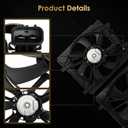 611550 601550 Radiator Cooling Fan Assembly Fits for 2017 2018 2019 2021 2022 Honda CR-V CRV 1.5L HO3115169 HD60075A, Pack of 1 