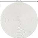 FunWheat Round Braided Placemats Set of 8 Place Mats for Dining Table Woven Washable Non-Slip Table Mats 15 Inch(Cream White,8pcs)