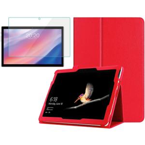 Onn 10.4 inch / 10.4'' Tablet Pro Case and Screen Protector, Tempered Glass [ Easy Install ] Cover Case and Screen Protector for Onn Tablet Pro 10.4 inch / 10.4'' (Model 2023) (Red)