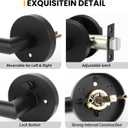 Goldenwarm Black Door Handles Interior, Privacy Matte Black Interior Door Handles, Heavy Duty Zinc Alloy Black Door Lever for Bedroom and Bathroom (6 Pack)