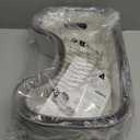 MR.SIGA Toilet Stool Squat Adult, Bathroom Stool Heavy Duty, Anti Slip Toilet Step for Bathroom, Toddler Step Stool for Kids, Off-White & Dark Gray