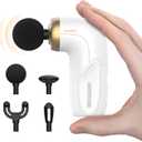 A1 Super Mini Massage Gun, Percussion Deep Tissues Muscle Massager, Compact Sports Travel Massage Gun, Portable Handheld Massager for Office Gifts for Him/Her, Home, Athletes(White)