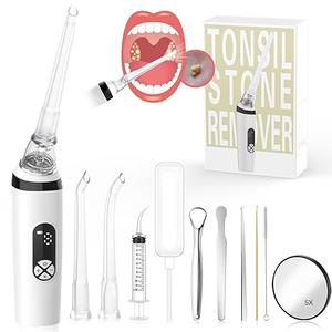 Voraiya Tonsil Stone Remover, Electronic Vacuum Tonsil Stone Removal Kit, 8 Suction Mode, Built-in LED Light, Fight Bad Breath, Tonsil Cleaner, Tongue Scraper, Oral Irrigator