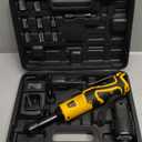FULLYEA 3/8" Cordless Electric Ratchet Wrench Set, 550RPM, 40Ft-lbs, 16.8V Extended Power Ratchet Tool Kit with Variable Speed, 1/4" Adapter, 3" Extension Bar, 2*2.0Ah Battery and Fast Charger(Yellow)