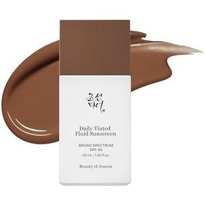 Beauty of Joseon Daily Tinted Fluid Sunscreen 12 Shades for Face Moisturizing Broad Spectrum SPF 40 Korean Skincare 50ml, 1.69 fl.oz #DN310