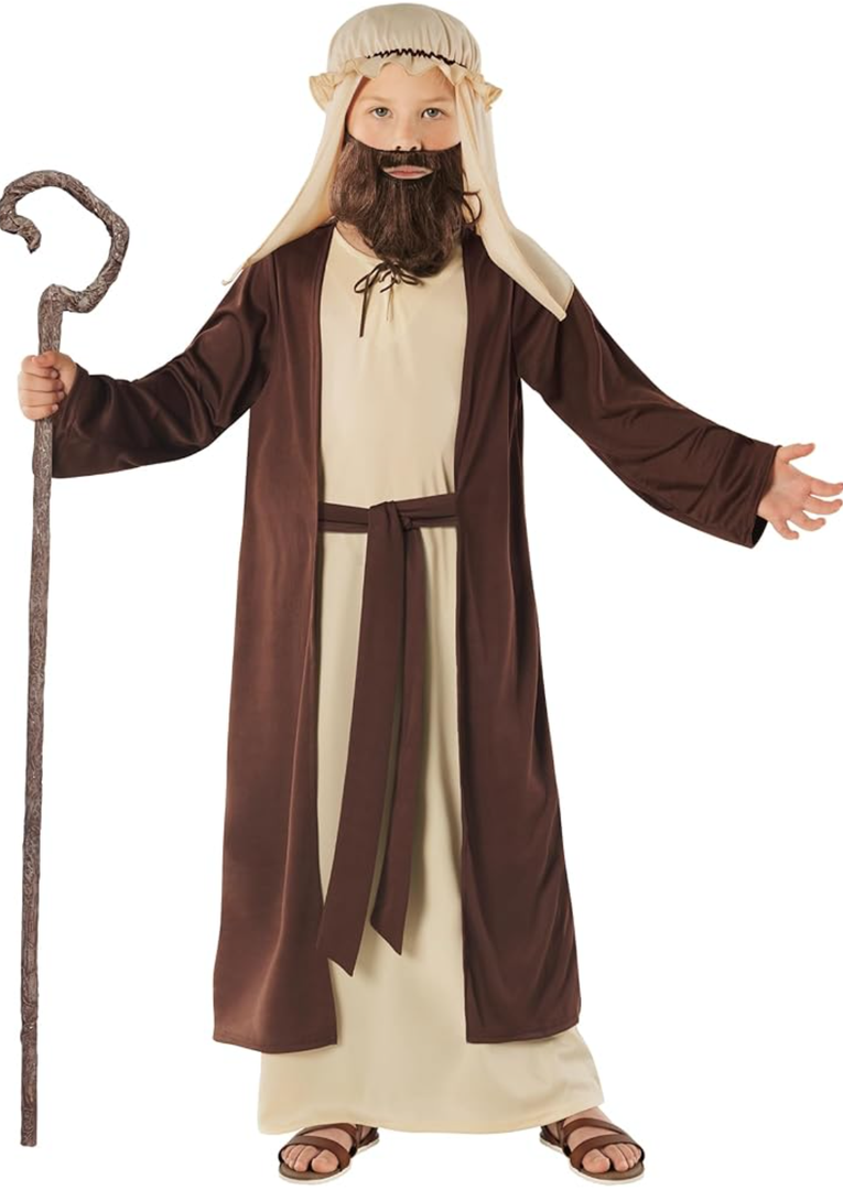 Morph Saint Joseph Costume For Kids, Biblical Costume For Boys, Bible Dress Up Outfit, Religious Role Play Large