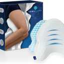 SelectSoma Knee Pillow for Side Sleepers with Cooling Memory Foam Gel Cover - Leg Cushion for Pain Relief in Sciatica, Back, HIPS, Knees, and Joints - Body Positioner for Maternity, Rest, and Sleep