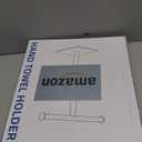 RUACQ T-Shape Hand Towel Holder Stand, 12inch Weighted Base Towel Rack, Countertop Towel Holder for Bathroom, 304 Stainless Steel, Heavy Duty (Brushed Nickel)