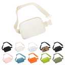 Pack Of 2 Frenou Waist Belt Bag Fashion Fanny Women and Men Gift Waist Pack With Adjustable Strap For Travel Running Hiking Walking Off White