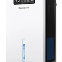 KeepGlad Dehumidifier, 98OZ Dehumidifiers for Home(1000sq.ft), Humidity Display Dehumidifier for Basement Bathroom Bedroom, Auto Shut Off, Washable Filter, Drain Hose, Timer, 7 Ambient Lights, White