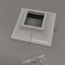 Epcee Aluminum Deck Post, Base 4.5" x4.5", White, 1