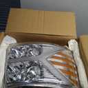 ISHARINGAUTOPARTS Headlights Assembly Compatible with 2007 2008 2009 2010 2011 2012 2013 Chevy Silverado 1500 w/LED DRL Projecter Headlamp, Chrome Housing, 2 Pack