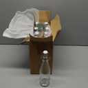 Whaline 8 Sets Christmas Coquito Swing Top Glass Bottles 16oz Clear Flip Top Bottles with Caps Pine Needles Label Stickers for Xmas Holiday Party Home Dinner Decor