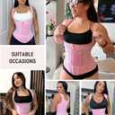 FeelinGirl Waist Trainer for Women Tummy Control Waist Cincher Belt Workout Body Shaper Vest with Adjustable Shoulder Strap (Pink, M)