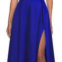 MUSHARE Women's One Shoulder Formal Dress Sexy Split Party Long Cocktail Dresses (Royal Blue) XL