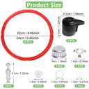 11 PCS InstantPot Accessories for Duo 5, 6 Qt and Duo Plus 6 Qt, Replacement Parts Include Sealing Ring, Steam Release Valve, Anti-Block Shield, Float Valve and Gasket (Blue)