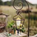 Yeelida Outdoor 4pcs Flameless Waterproof Candles with Handy Remote Control, Cycle Timer Battery Operated Candle Grease Effect LED Flickering Pillar Plastic Long Lasting (Ivory, 3" x4" 5" 6" 7")