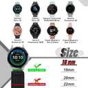 18mm Quick Release Elastic Nylon Band Compatible with Garmin Venu 4 41mm/3S 41mm/Venu 2S/Vivoactive 4S/Vivomove 3S/Active S/Forerunner 265S(42mm)/255S/Fossil Women's Gen 6 42mm/5E 42mm Women Men