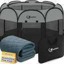 Siedihit Dog Playpen with Washable Pee Pad, Dogs Tent Crate Cage
