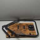 Folding TV Tray Adjustable Dinner - Trays for Eating On Couch Wooden Tables Mate Stand Foldable Desk with Cup Holder Portable (Rustic)