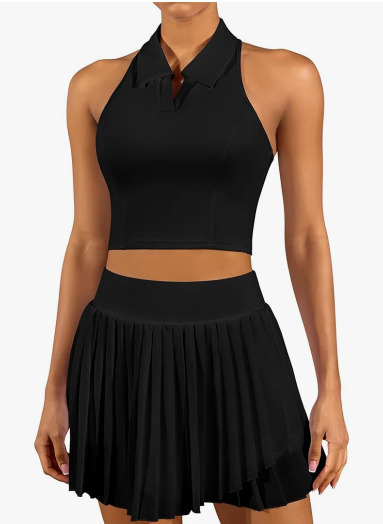 ATTRACO Tennis Dress for Women with Shorts and Pockets Racerback Golf Workout Outfits
L