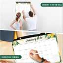 2 x Desk Calendar 2026-2027, 18 Months Desktop/Wall Calendar 2026 Run until Jun. 2027, 17" x 12" Large Desk Planner, Home School Office Supplies for Women & Men (Yellow)