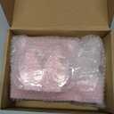 Pinkunn 4 Pcs Happy Galentine's Day Decorations Galentines Gifts Wooden Table Centerpiece Tiered Tray Galentine's Day Table Decor Pink Heart Party Sign for Women Valentines Party Home Kitchen Decor