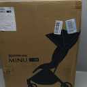 UPPAbaby Minu V3 Travel Stroller - Lightweight + Compact Design - One-Hand Fold + Unfold - from Birth + Overhead Compatible - Greyson (Charcoal Mlange/Carbon Frame/Saddle Leather)