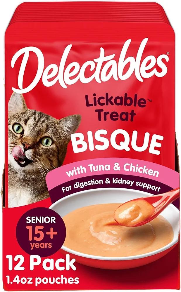 Delectables Lickable Wet Cat Treats - Tuna & Chicken, 1.4 Ounce (Pack of 12), Best By: 01/03/2027