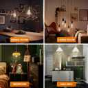 E26 ST64 Vintage Edison Light Bulbs, Smoky Grey Coated Glass, Dimmable, 4W(20W Equivalent) 150 Lumens, 2700K Soft White, Spiral Filaments Design, Antique Style, 25000 Hrs, 6-Pack