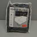 LaffyLo Electric Heated Blanket Full Size 72"84", Breathable & Luxurious Flannel, Soft Warm Gift with Over-Heat Protection, 4 Heating Levels & 10 H Auto Shut Off, Machine Washable, Dark Grey