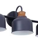 3-Light Vanity Light Fixture – Industrial Dark Blue Wall Sconce with Metal Shades, Ideal for Bathroom, Bedroom, Kitchen, Living Room, and Hallway