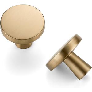 20 Pack Champagne Bronze Cabinet Knobs Zinc Round Knobs for Kitchen, Bathroom, Closet, and Dresser