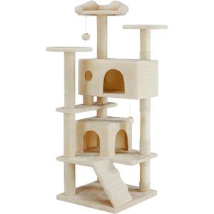 Sweetcrispy 54-inch Cat Tree Tower with Scratching Posts, Indoor Use