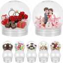 BESTOYARD Pack of 20 3-Inch DIY Snow Globe Water Globes, Clear Plastic with 55mm Screw Off Cap Reusable Kit for Bulk DIY Crafts, Valentines, Xmas, Fillable Commerial Holiday Projects